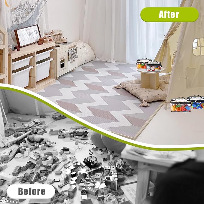 8 Pcs Large Clear Toy Storage Bags with Labels, Handles, Zippers XXL | Large Capacity, Transparent PVC, Waterproof Dustproof, Space-saving, Portability for Building Blocks, Puzzle, Dolls, Travel