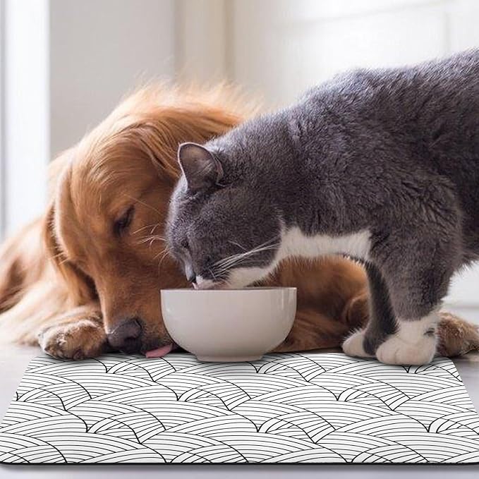 Bohemia Waterproof Pet Feeding Mats - Dog Cat Bowl Mats, 12 * 20 inch