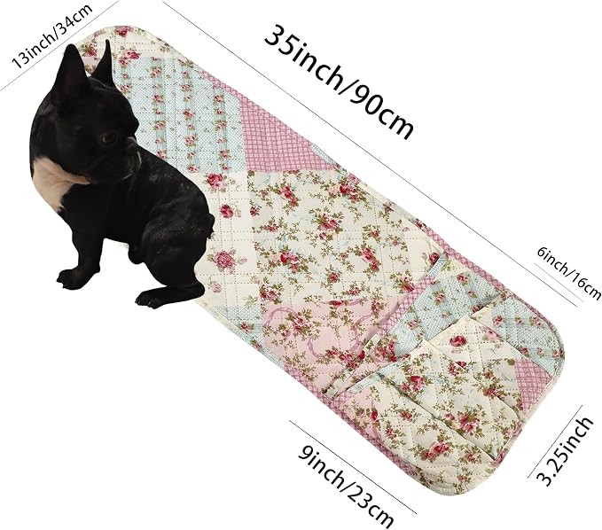 Brilliant Sunshine Pink & Green Roses Couch Armrest Cover, 35"×13" | Washable Magazine Holder, Armrest Organizer & Caddy on Sofa, Recliner, Armchair, Storage for Remote Controls, Phone, iPad