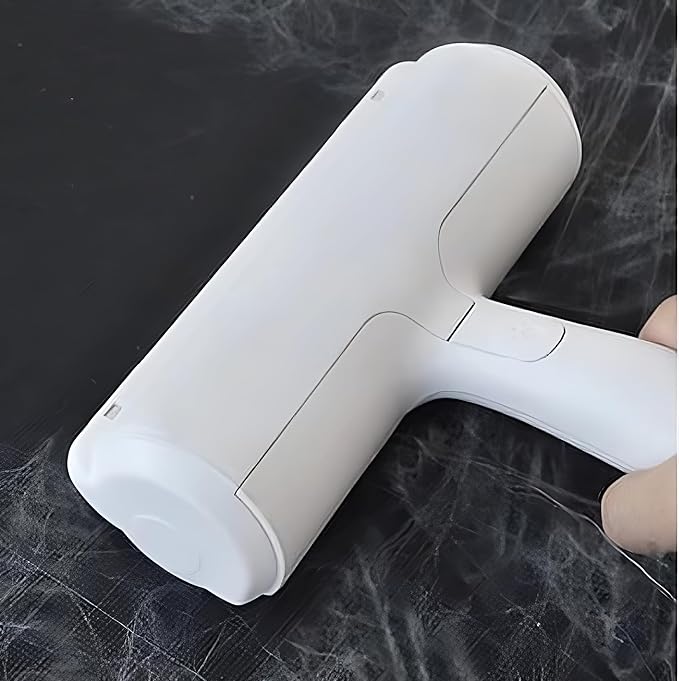 Reusable Pet Hair Remover Roller – Dog & Cat Fur Lint Cleaner for Sofa, Carpet, Bed & Car Seats – No Adhesive Required (White/Grey)