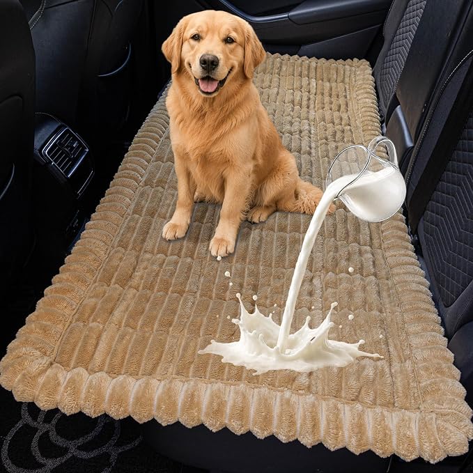 Dog Bed for Car Back Seat, Waterproof Dog Blanket for Car, Brown | Dog Bed for Car, Back Seat Dog Bed, Washable & Non-Slip Travel Pet Mat for For the Back Seat and Trunk, Fits Car, Truck & SUV