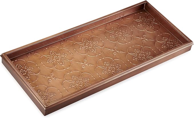 Good Directions 204VB Medallions Tray, Plants, Pet Bowls, and More Boots, Shoes, Storage, and More, Copper Large