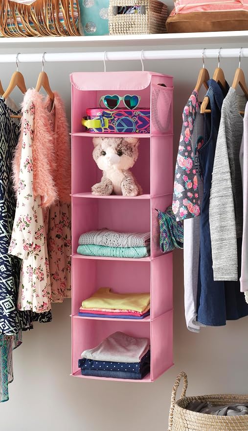 Whitmor 6636-1234-PINK Hanging Accessory Shelves, Pink