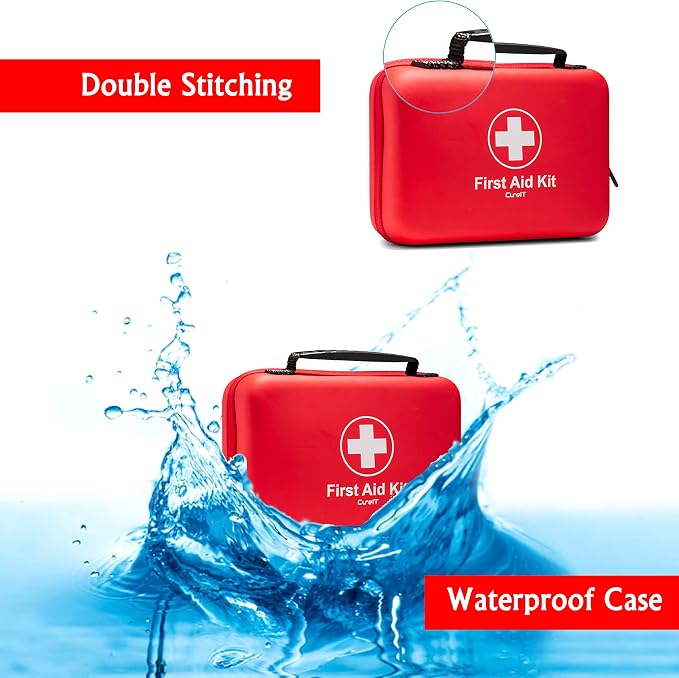 First Aid Kit 230 piece, Waterproof, for Indoor and Outdoor | Ideal For Home, Car, Hiking and Boating