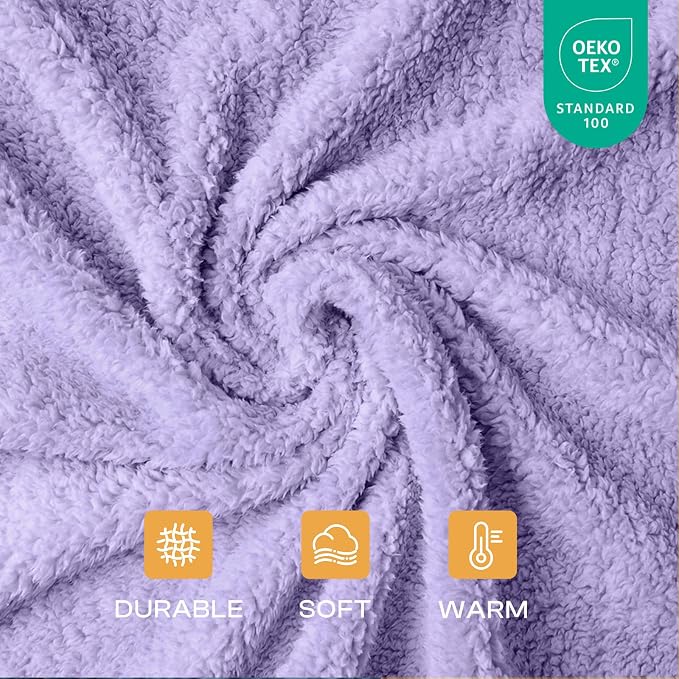 Luciphia 3 Pack Soft Sherpa Fleece Blankets for Dogs Cats Puppies,30"x20" | Fluffy Throw Blanket Washeble for Crate Bed Couch Indoor. Cozy Pet Blanket, Puppy Essentials Dog gift,Purple,Medium