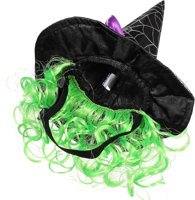 Abaodam Pet Witch Hat for Cats Dogs Puppies Halloween Star Hat Lightweight Cosplay Party Accessory for Holiday Costume