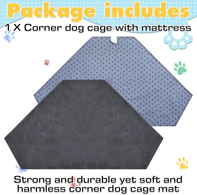 Fanfanwin 52 Inch Medium Waterproof Dog Crate Mat, Soft Plush Pet Blanket for Large Dogs, Non-Slip Crate Liner, Machine Washable (Only Mat)