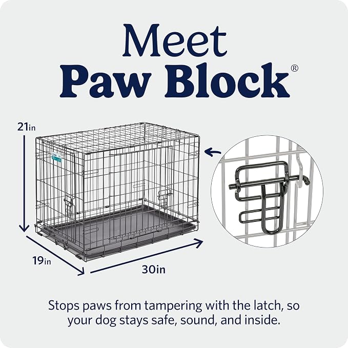 Midwest 30-Inch Double Door iCrate, for Medium Breeds, 21-40 lbs