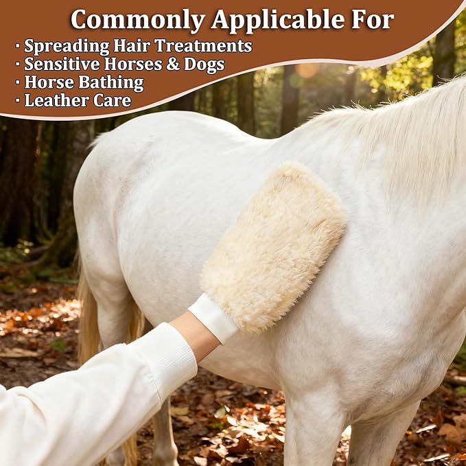 Curry Comb Kit, 6 Ring Curry Comb & Horse Grooming Mitts, Curry Comb Kit for Grooming Horses, Dogs, Goats, Cattle, Cow, Donkey Supplies