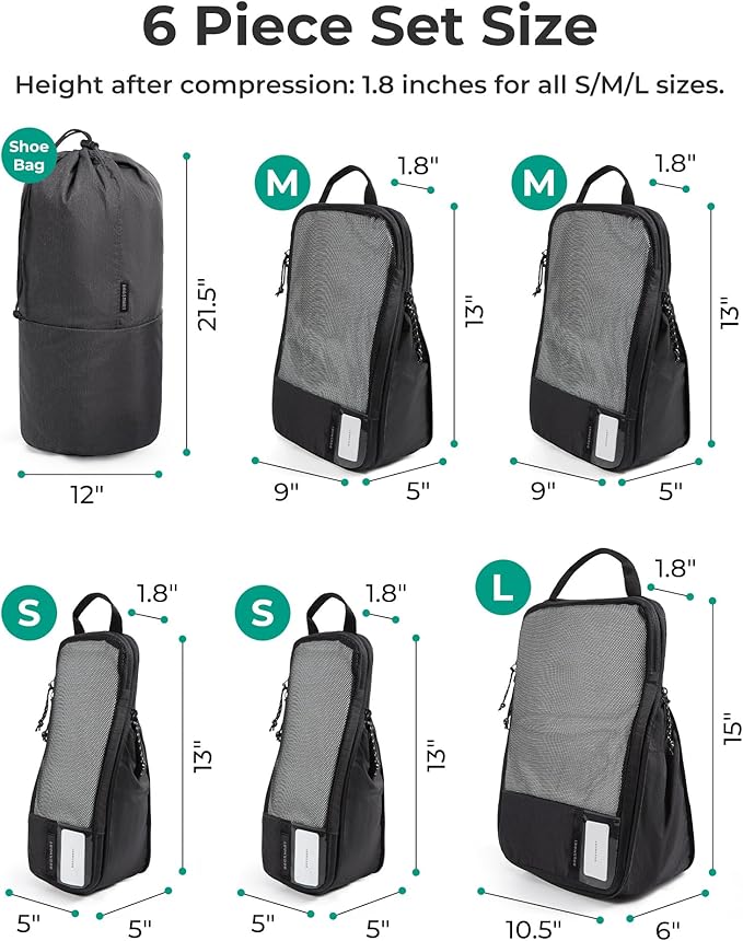 BAGSMART Compression Packing Cubes for Travel Essentials | 14 Set /6 Set /4 Set/2 Set, Lightweight, Durable