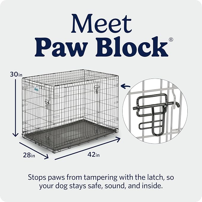 Midwest 42-Inch Double Door iCrate, for Large Breeds, 71-90 lbs