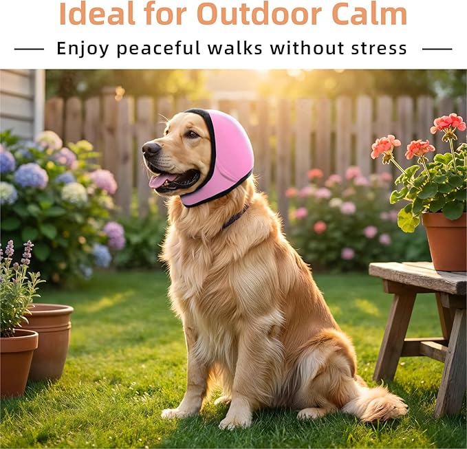 Dog Ear Muffs Noise Protection, Water-Resistant, No-Shake Ear Muffs for Grooming, Bathing, Swimming & Noise Relief