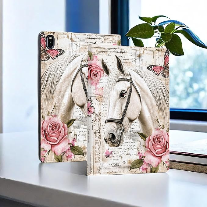 for Samsung Galaxy Tab A 10.1 2016 Model T580/T585/T587 Tablet Case,Auto Wake/Sleep,Adjustable Stand Protective Cover - Cute Owl Heart