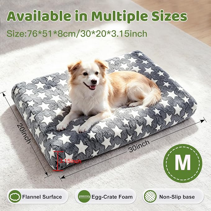 Orthopedic Dog Bed for Large Dogs with Removable Washable Cover | Orthopedic foam support, egg-crate design for joint pain relief, breathable cover, non-slip bottom, crate-friendly travel bed