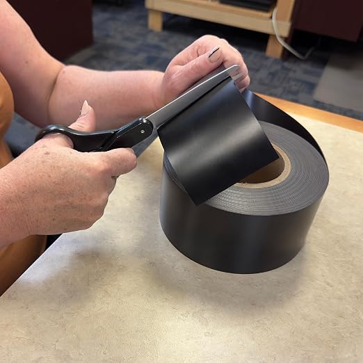 Master Magnetics Flexible Magnet Strip with Black Vinyl Coating, 1/32"" Thick, 3"" Height, 50 Feet, 1 Roll