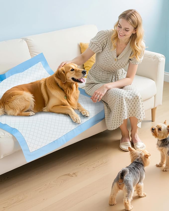 50-Pack Extra Large Pee Pads - 34" x 28" Puppy Pads for Dogs with 6-Layer Leakproof Protection, Disposable and Quick-Dry Dog Pads with High Absorbency for Easy Potty Training | Extra-Large Pee Pads, Disposable, Quick-Dry Dog Pads, High Absorbency, Wee ...