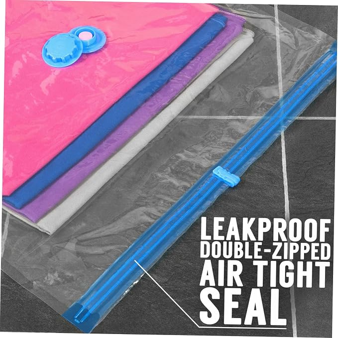 Vacuum Storage Bag 50x70cm for Clothes and Quilts Space Saver | PET and PE Material, Foldable Design, Waterproof Compression, White Color, Organizer for Home Closet Storage