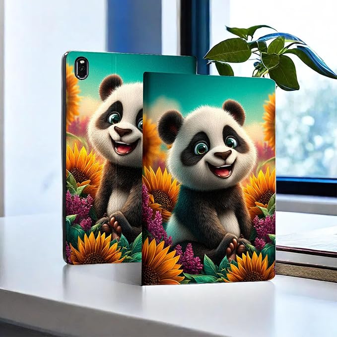 for Samsung Galaxy Tab A 8.0 2019 Model T290/T295 Tablet Case,Auto Wake/Sleep,Adjustable Stand Protective Cover - Sunflower Butterfly Art