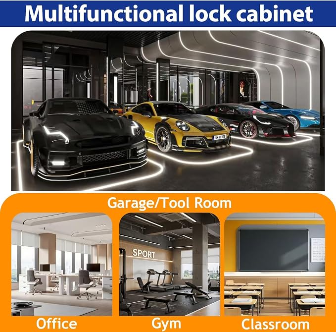 GAIOUS 35'' Tall Metal Storage Cabinet with Lock and Wheels, Steel Office Cabinet with 2 Door and 2 Adjustable Shelves, Lockable File Cabinet, Garage Cabinet, Rolling Cabinet for Home Office, Black