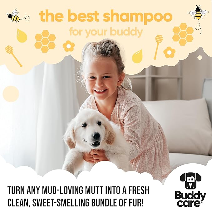 Buddycare - Dog Shampoo - Itch Relief - Milk & Honey - 500ml (16.90oz)