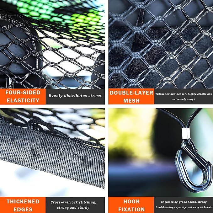 Dog Car Barrier for VW Arteon Sharan Touareg Scirocco Amarok Caddy Taro Teramont | Pet Mesh Divider Gate Between Seats, Backseat Safety Barrier for Dogs Travel