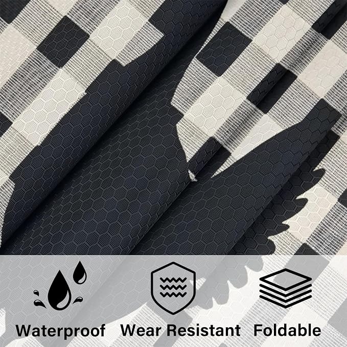 Chicken Hen 6 Set Compression Packing Cubes Buffalo Check Plaid Expandable Packing Organizer for Travel Accessories Luggage Suitcase Bag