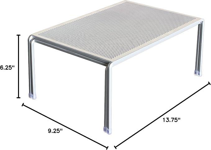 Deco Brothers Expandable Cabinet Shelf Organizer for Kitchen & Counter | Gray