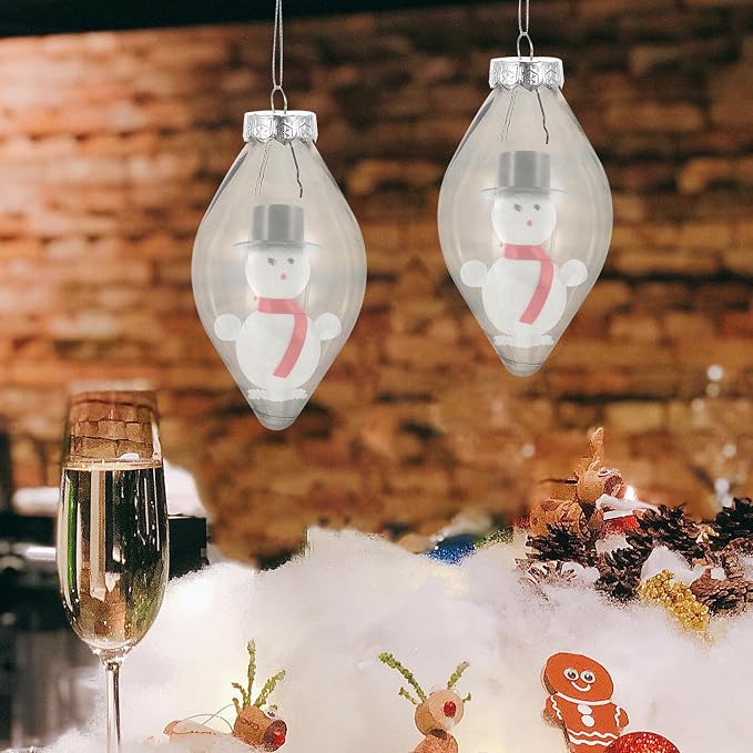 Bulb Shape 8pcs Pet Decorative Storage Candy Bottle | Creative Container, Party Favor Use, Empty Fillable Design, Holiday Table Accent, Pet Material
