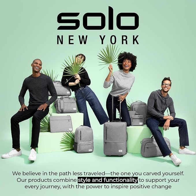 Solo New York Tech Case - Electronics Organizer, Tech Accessories Pouch for Travel, Small Gadget Bag for Cords, Hard-Sided, Sturdy Carrying Handle - Stone Molded, Gray
