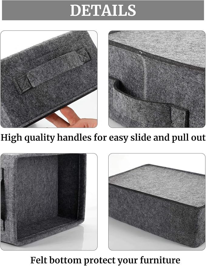 Small Storage Basket Modern Storage Baskets Felt Collapsible Baskets Storage Bins for Cellphone Earphone Chargers Cables Make Up Hair Supplies Fabric Drawers Storage Basket Cute Bin