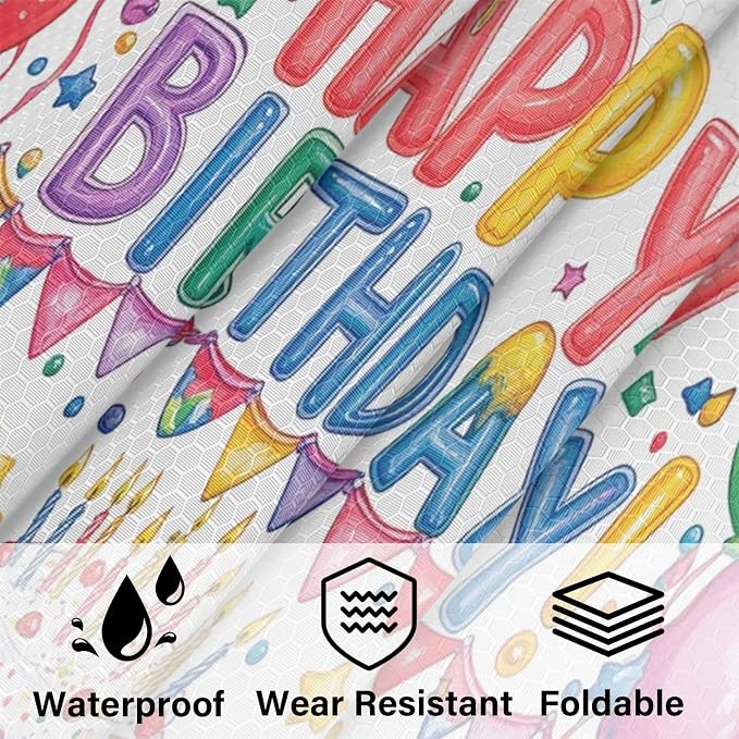 Happy Birthday 6 Set Compression Packing Cubes Colorful Balloons Expandable Packing Organizer for Travel Accessories Luggage Suitcase Bag