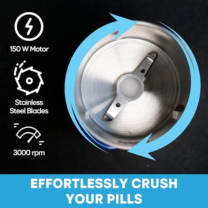 Electric Pill Crusher for Fine Powder: Pill Grinder to Handle 100+ Pills