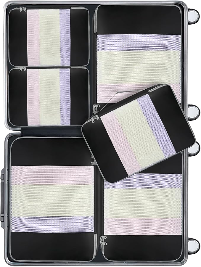 BAGAIL 6 Set/8 Set/10 Set Packing Cubes Various Sizes Packing Organizer for Travel Accessories Luggage Carry On Suitcase