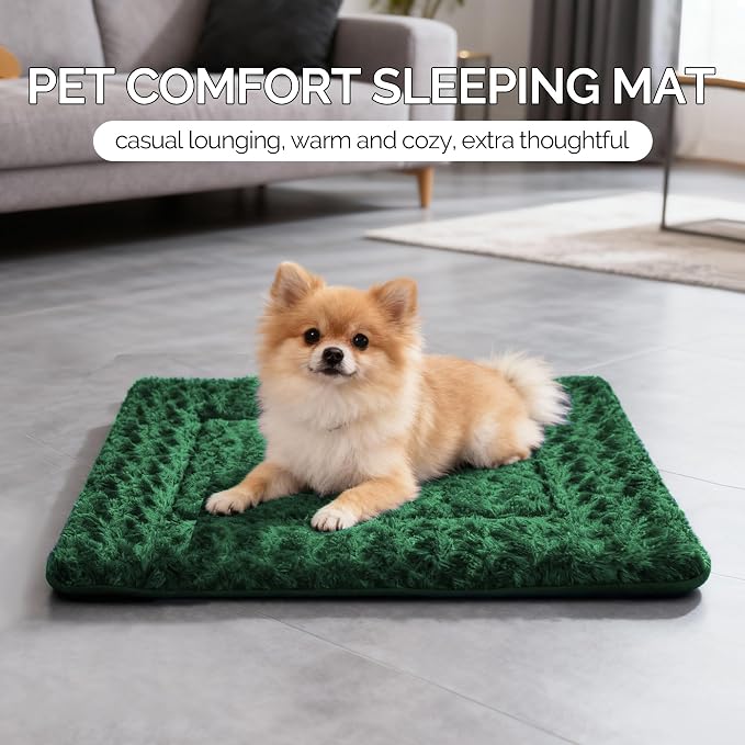 Soft Reversible Dog Mat - Dual-Sided Design for All Seasons - Machine Washable for Crates, Travel, and Home