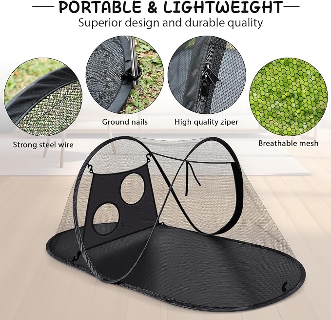 Tailtastic PopUp Cat Tent for Outdoor, Portable Enclosure for Yard & Travel