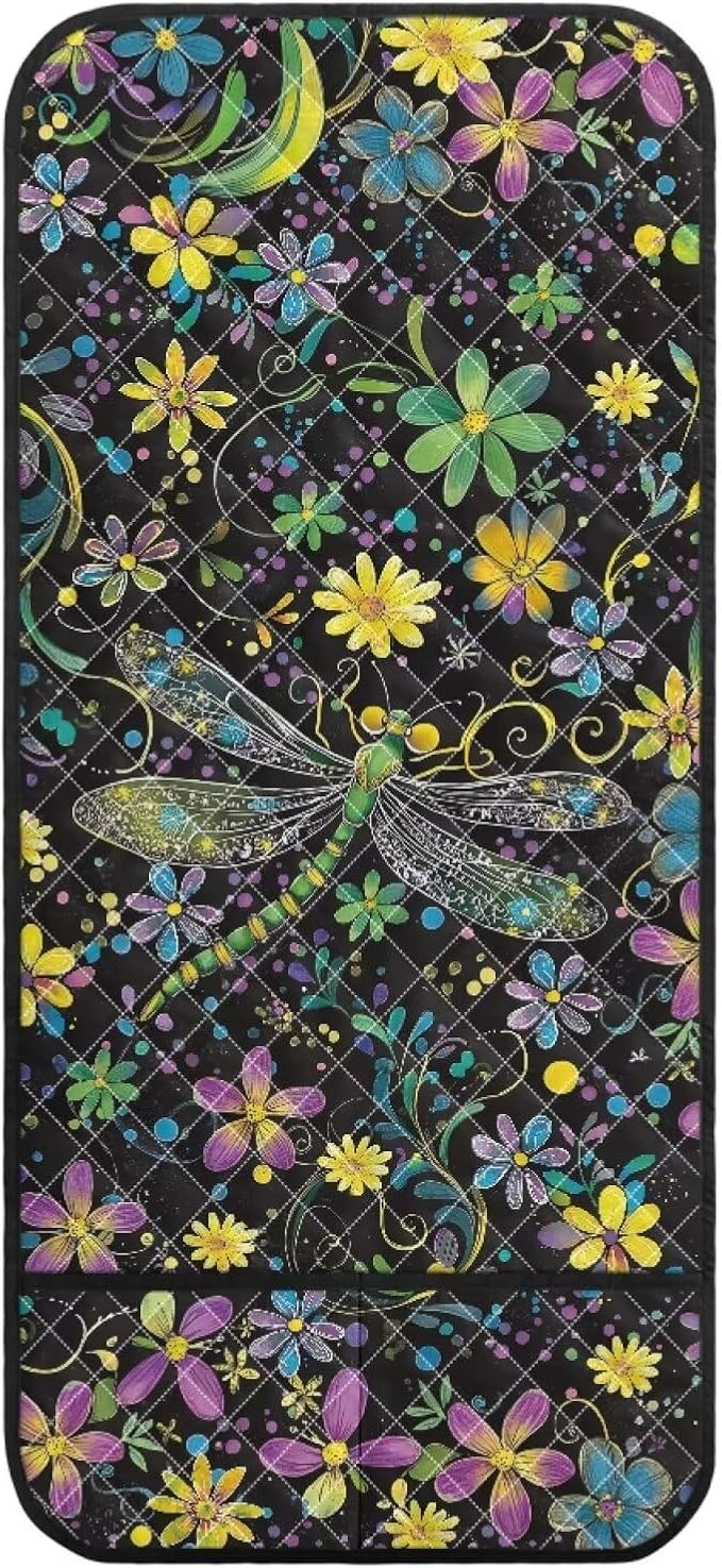 Dragonfly Floral Stretch Armrest Cover for Chairs Sofa Armchair Covers for Arms Dustproof Couch Arms Covers Arm Rest Protector for Sofa Non Slip Lounge Chair Arm Protector