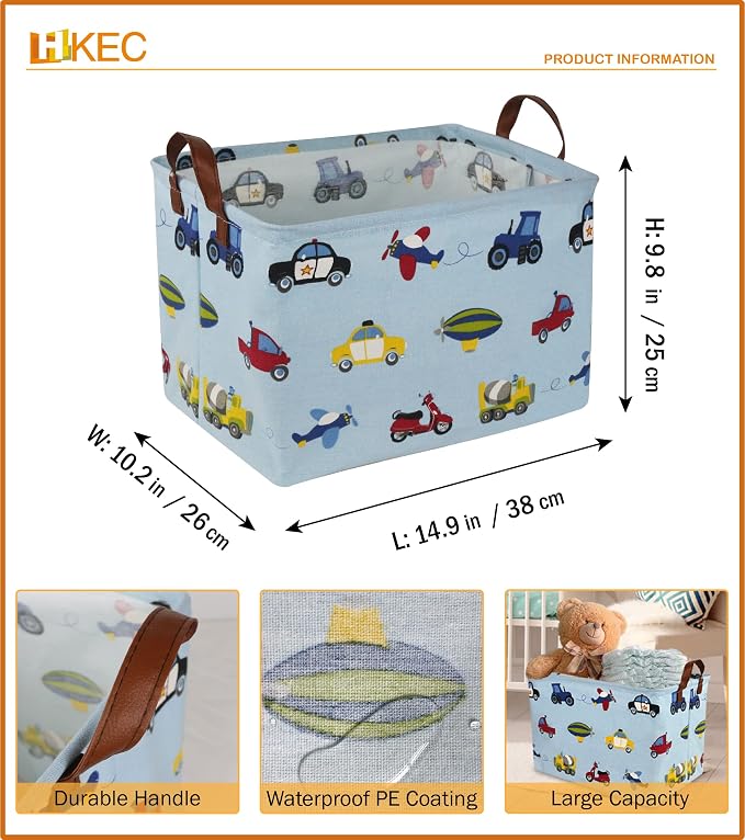 Rectangle Storage Basket, Storage Bins with Handles, Books Box, Gift Baskets(Car)