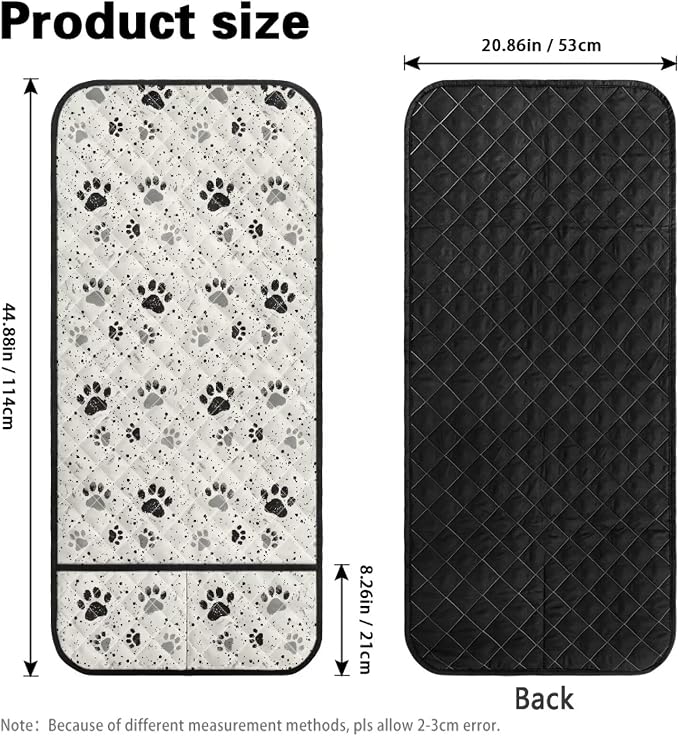 Dog Paw Chair Arm Protectors with Two Pockets Stretch Couch Armrest Cover,Arm Rest Covers for Sofa,Dustproof Soft Armchair Covers for Arms Wasahble Sofa Arm Slipcover