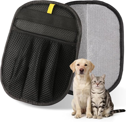 Pet Hair Removal Glove for Cats & Dogs, Five-Finger Electrostatic Pet Hair Remover Glove Reusable Brush Pet Hair Tool for Carpet, Car Seat, Couch and Laundry