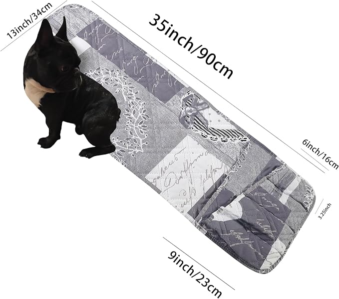 Brilliant Sunshine Grey Heartlove Couch Armrest Cover, 35"×13" | Washable Magazine Holder, Armrest Organizer & Caddy on Sofa, Recliner, Armchair, Storage for Remote Controls, Phone, iPad
