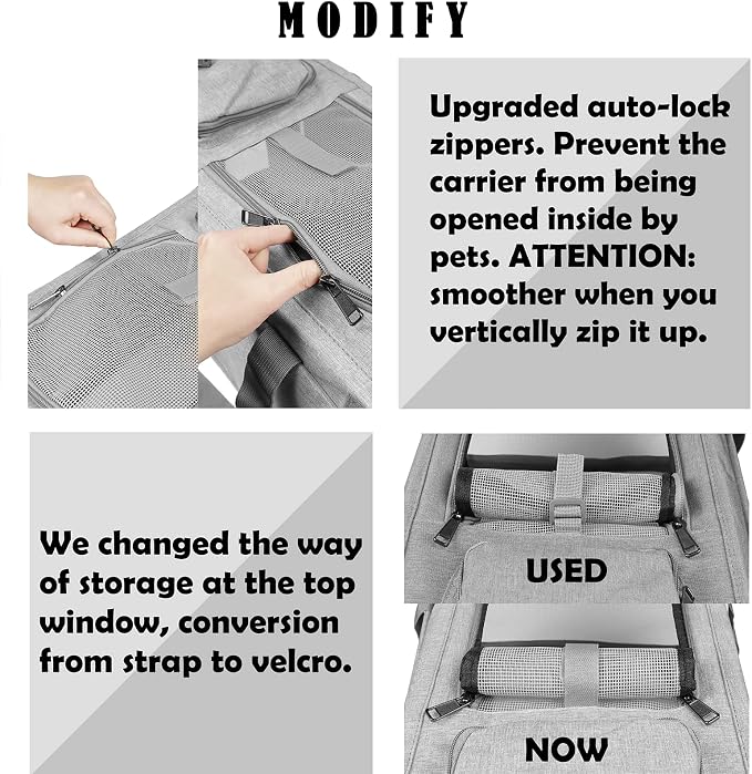 GAPZER Pet Carrier for Large Cats up to 20lbs Soft-Sided Privacy Protection | Pet Crate for Medium to Big Kitten Small Puppy Transport, Washable Dog Cloth Carry Bag Home Outdoor Car Travel, Vet Visits