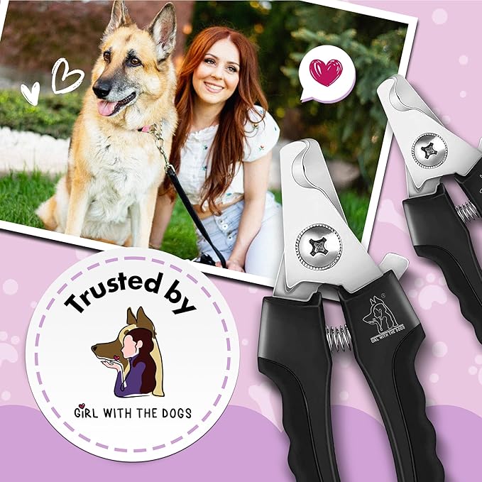 Pet Nail Clippers by Girl With The Dogs, Nail Clippers for Grooming and Claw Care for Cats/Dogs (Small)