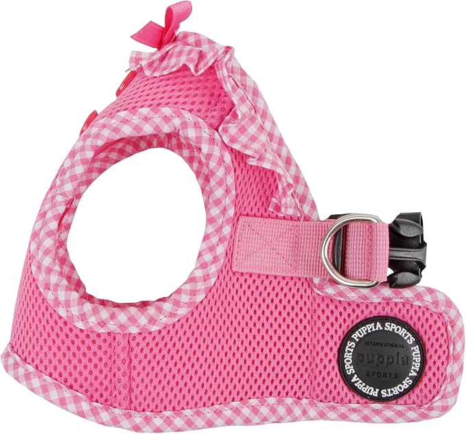 Puppia Vivien Vest Dog Harness Step-in All Season Mesh Cute No Pull No Choke Walking Training for Small Dog, Pink, Medium