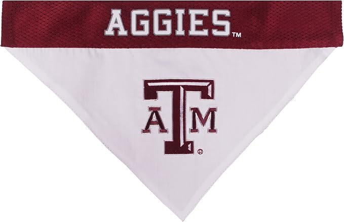 Pets First Collegiate Pet Accessories, Reversible Bandana, Texas A&M Aggies Size Large/X-Large