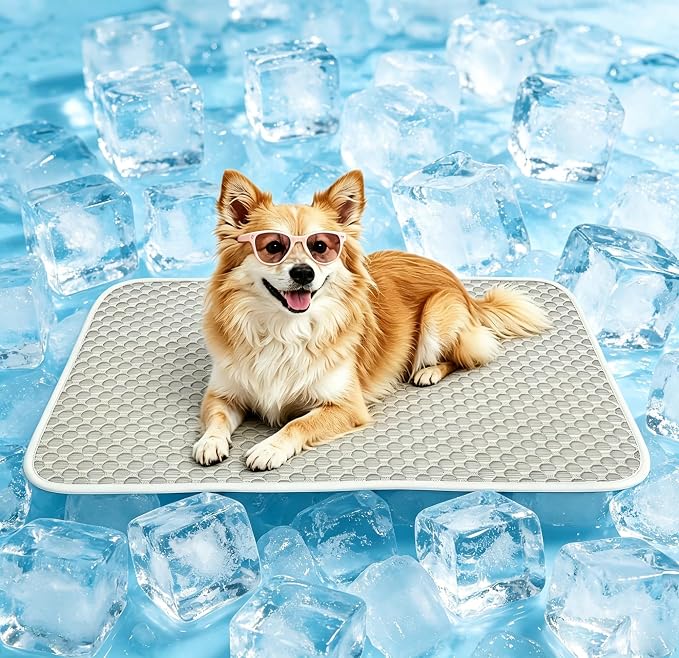 GOLOPET Dog Cooling Mat 20x26in | (Q-Max>0.5) Self-Cooling Dog Bed,Breathable Arc-Chill Cooling Fabric,Foldable, Easy to Clean,Outdoor & Indoor,Travel Use