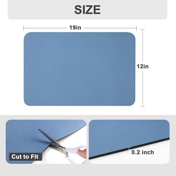Ecotrim Coffee Mats for Coffee Bar Accessories, Blue 12" x 19"