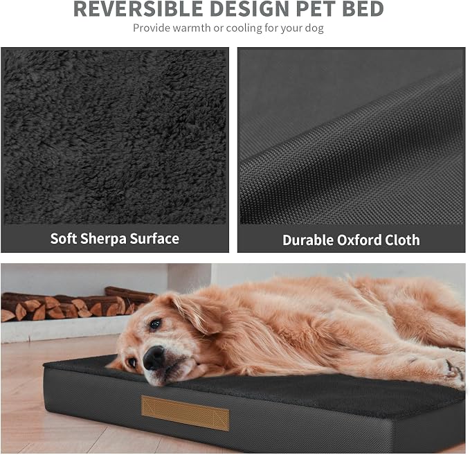 Orthopedic Waterproof Dog Bed for Small Dogs and Cats | Egg Crate Foam for Joint Support, Fits 30x19 Crates, TPU Waterproof Layer, Machine Washable 1680D Oxford Cover, Up to 30 lbs