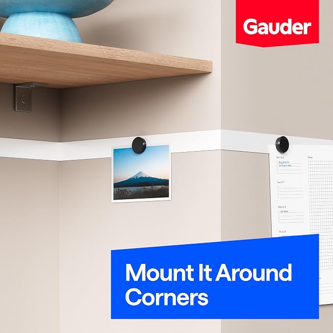 GAUDER Self-Adhesive Metal Tape - Ideal for Tonie Figures & Shelves - Holding Surface for Magnets - Ferrous Tape with Foam Adhesive - Thin Metal Steel Strip (41 ft x 1.4 in)