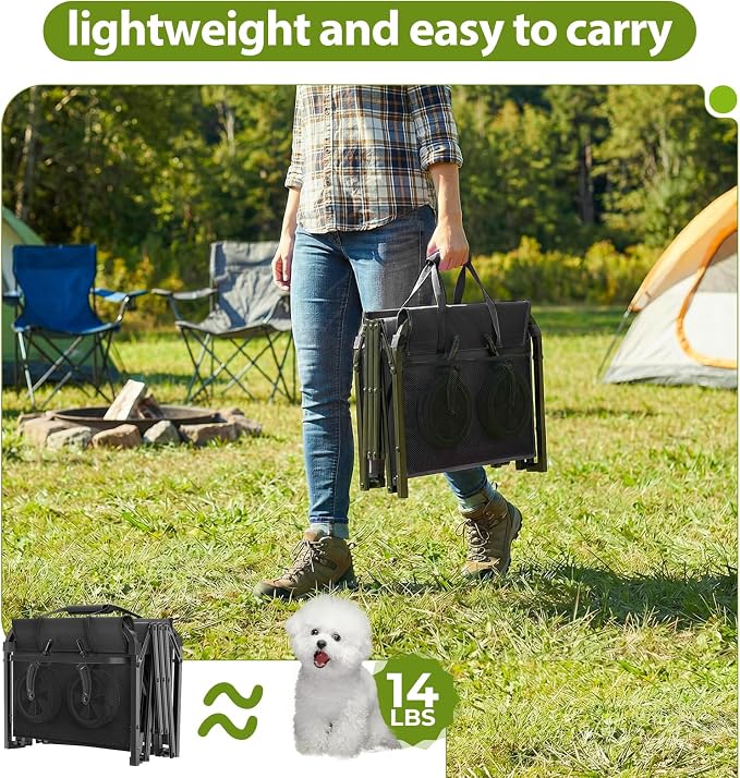 Black Small Collapsible Wagon Cart, Lightweight Portable Foldable Wagon with Wheels, 220lbs Utility Cart for Grocery, Light Camping, Sports, Easy to Fold & Store(Black)