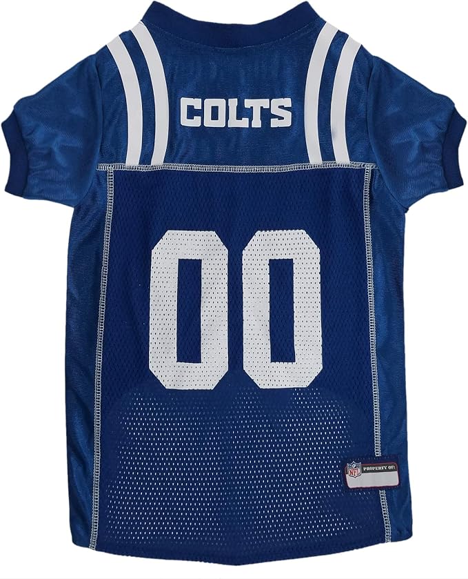 Pets First NFL Indianapolis Colts Dog Jersey, Size XX-Large, Football Shirt Costume for Pet, Dog Sports T-Shirt, NFL Team Clothing for Cats, Licensed Pet Apparel Available in 7 Sizes and 32 Teams
